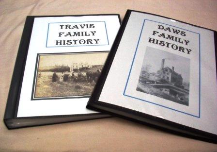 photo of two family tree books, Westwood Family History, Family History Research and Genealogy